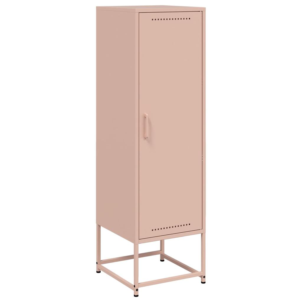 vidaXL Skříň highboard růžová 36 x 39 x 123 cm ocel