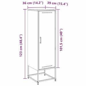 Skříň highboard antracitová 36 x 39 x 123 cm ocel - obrázek 13