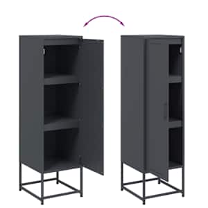 Skříň highboard antracitová 36 x 39 x 123 cm ocel - obrázek 10
