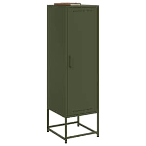Skříň highboard olivově zelená 36 x 39 x 123 cm ocel - obrázek 4