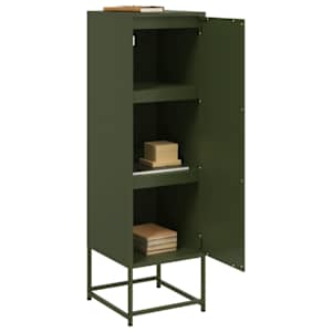 Skříň highboard olivově zelená 36 x 39 x 123 cm ocel - obrázek 5