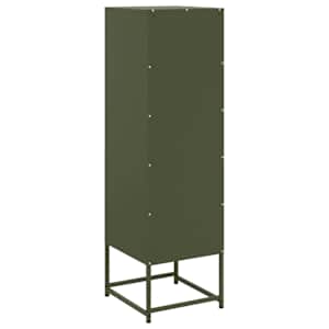 Skříň highboard olivově zelená 36 x 39 x 123 cm ocel - obrázek 8