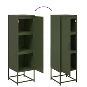Skříň highboard olivově zelená 36 x 39 x 123 cm ocel - obrázek 10