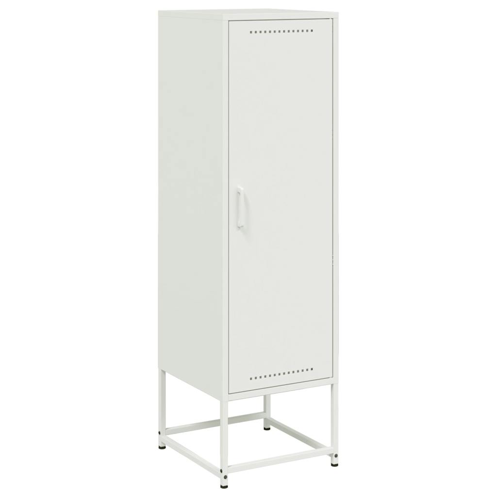 vidaXL Skříň highboard bílá 36 x 39 x 123 cm ocel