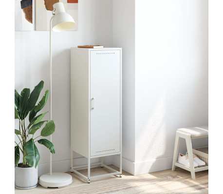 vidaXL Buffet haut blanc 36x39x123 cm acier