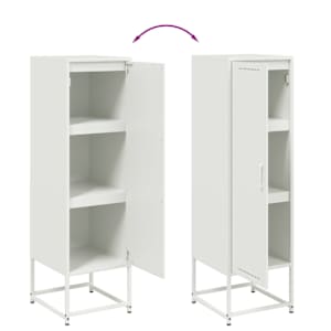 Skříň highboard bílá 36 x 39 x 123 cm ocel - obrázek 10