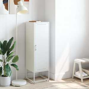 vidaXL Buffet haut blanc 36x39x123 cm acier