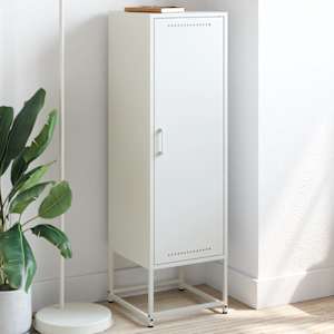 Skříň highboard bílá 36 x 39 x 123 cm ocel - obrázek 1