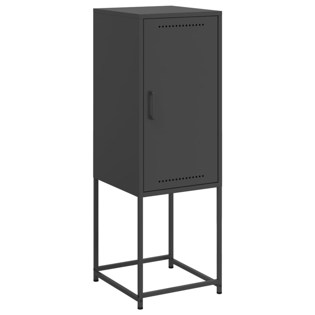 vidaXL Skříň highboard černá 36 x 39 x 107 cm ocel