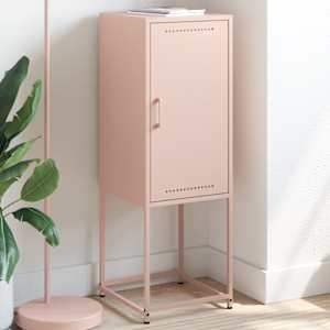 Visoka omara roza 36x39x107 cm jeklo