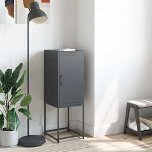 Skříň highboard antracitová 36 x 39 x 107 cm ocel - obrázek 3