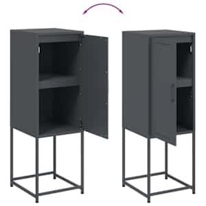 Skříň highboard antracitová 36 x 39 x 107 cm ocel - obrázek 10
