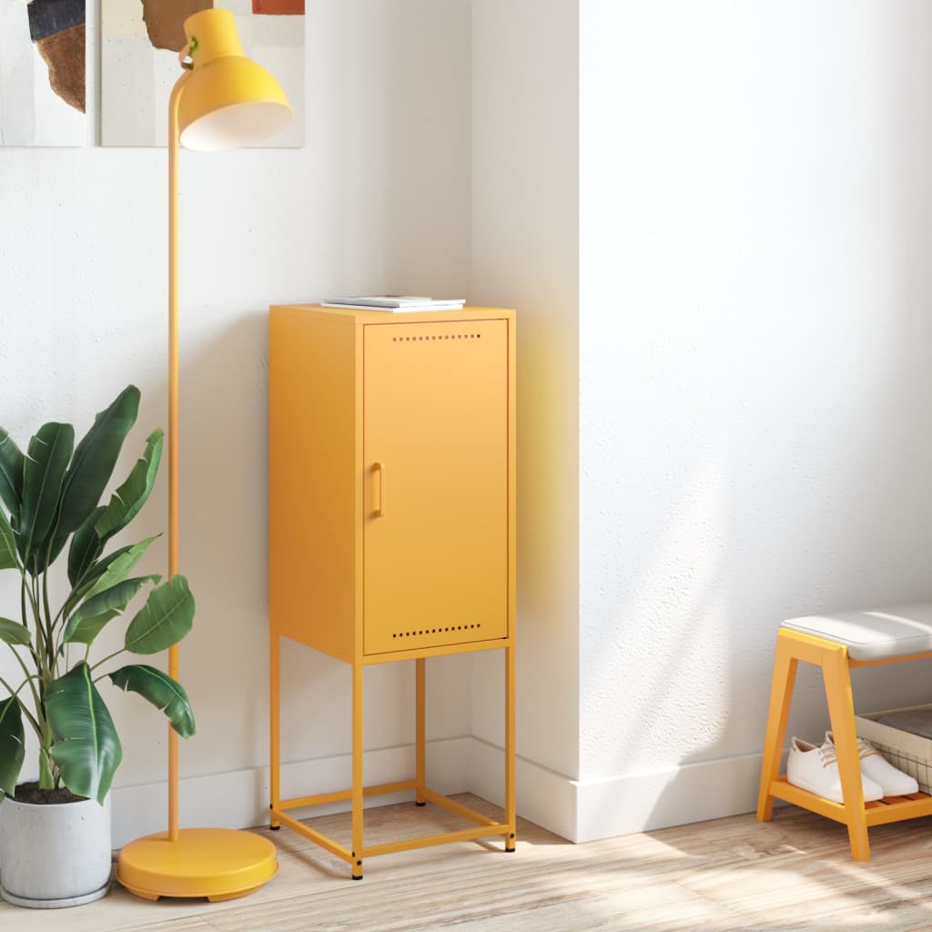 Thumbnail - vidaXL Highboard Senfgelb 36x39x107 cm Stahl
