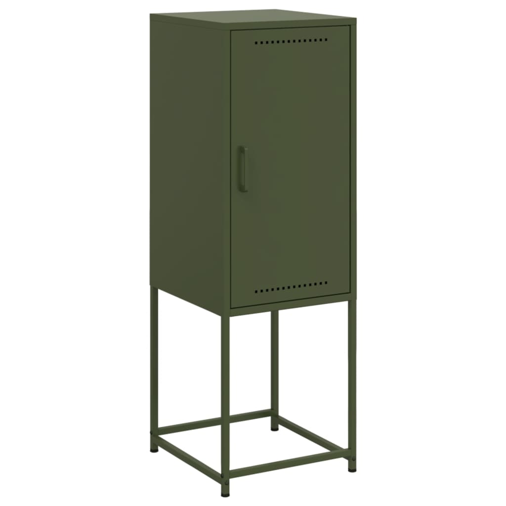 vidaXL Skříň highboard olivově zelená 36 x 39 x 107 cm ocel