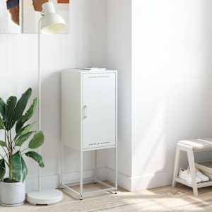 Skříň highboard bílá 36 x 39 x 107 cm ocel - obrázek 3