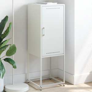 Visoka omara bela 36x39x107 cm jeklo