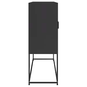 Skříň highboard černá 100,5 x 39 x 107 cm ocel - obrázek 7