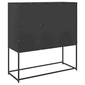 Skříň highboard černá 100,5 x 39 x 107 cm ocel - obrázek 8