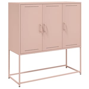Skříň highboard růžová 100,5 x 39 x 107 cm ocel - obrázek 2