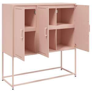 Skříň highboard růžová 100,5 x 39 x 107 cm ocel - obrázek 10