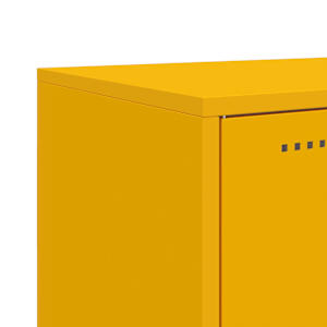 Skříň highboard hořčicově žlutá 100,5 x 39 x 107 cm ocel - obrázek 12