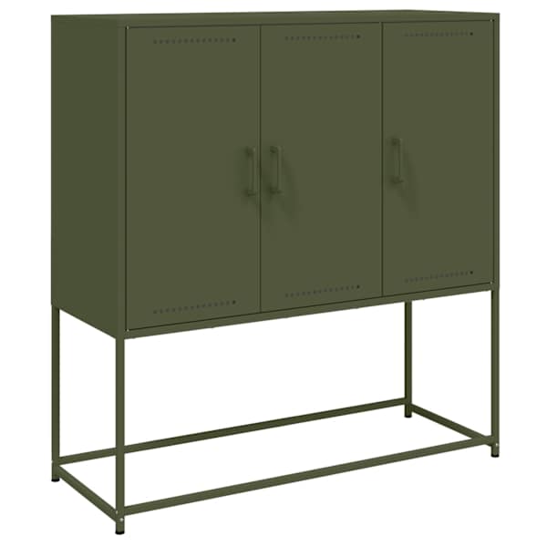 vidaXL k&otilde;rge kapp, oliiviroheline, 100,5x39x107 cm, teras