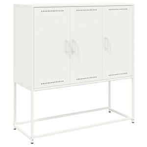 Skříň highboard bílá 100,5 x 39 x 107 cm ocel - obrázek 2