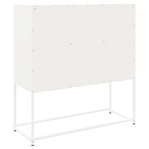 Skříň highboard bílá 100,5 x 39 x 107 cm ocel - obrázek 8