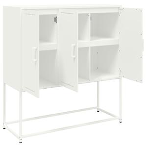 Skříň highboard bílá 100,5 x 39 x 107 cm ocel - obrázek 10