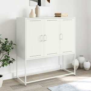 Skříň highboard bílá 100,5 x 39 x 107 cm ocel - obrázek 1