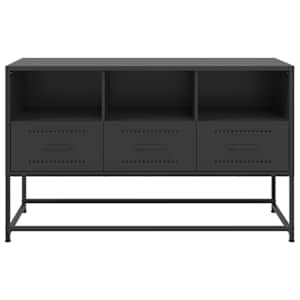 TV skříňka černá 100,5 x 39 x 60,5 cm ocel - obrázek 6
