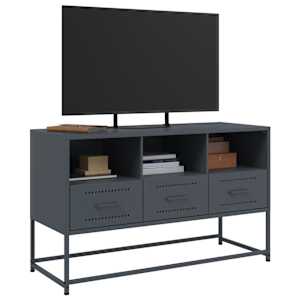 TV skříňka antracitová 100,5 x 39 x 60,5 cm ocel - obrázek 4