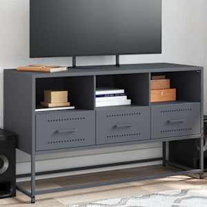 TV skříňka antracitová 100,5 x 39 x 60,5 cm ocel - obrázek 1