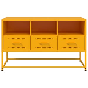 TV skříňka hořčicově žlutá 100,5 x 39 x 60,5 cm ocel - obrázek 6