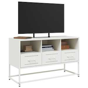 TV skříňka bílá 100,5 x 39 x 60,5 cm ocel - obrázek 4