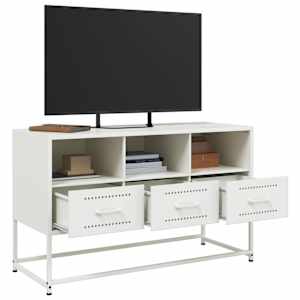 TV skříňka bílá 100,5 x 39 x 60,5 cm ocel - obrázek 5