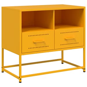 TV skříňka hořčicově žlutá 68 x 39 x 60,5 cm ocel - obrázek 2