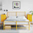  vidaXL 2 db mustársárga acél éjjeliszekrény 36 x 39 x 78 cm termék 2. képe