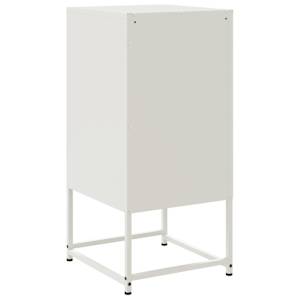 Noční stolek bílý 36 x 39 x 78 cm ocel - obrázek 8