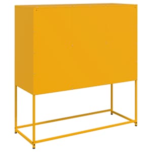 Příborník hořčicově žlutý 100,5 x 39 x 107 cm ocel - obrázek 8