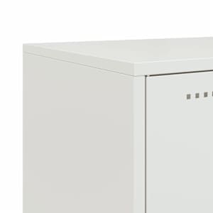 Příborník bílý 100,5 x 39 x 107 cm ocel - obrázek 12