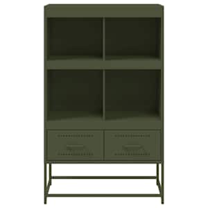 Skříň highboard olivově zelená 68 x 39 x 111,5 cm ocel - obrázek 4