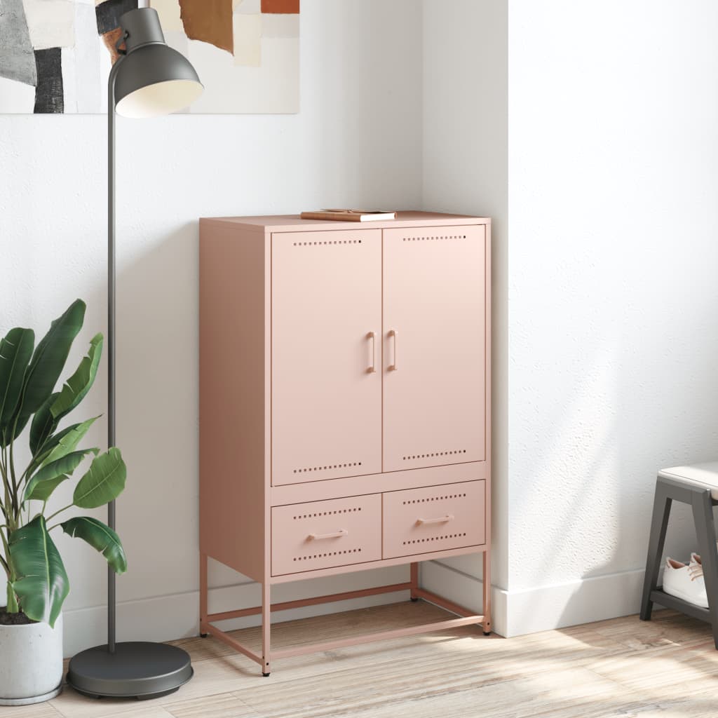 Thumbnail - vidaXL Highboard Rosa 68x39x111,5 cm Kaltgewalzter Stahl