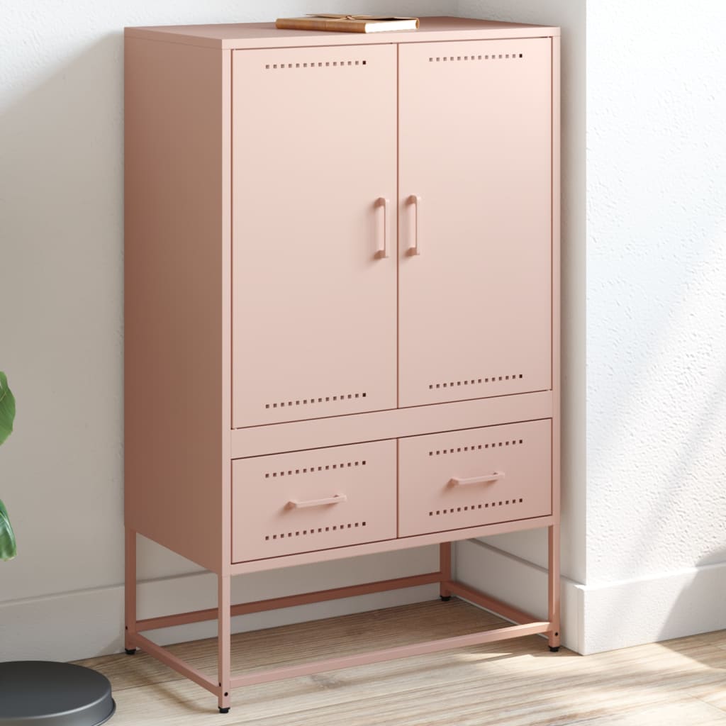 Highboard Rosa 68x39x111,5 cm Kaltgewalzter Stahl