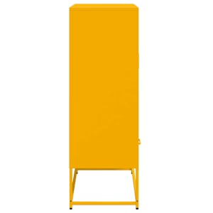 Skříň highboard hořčicově žlutá 68x39x111,5 cm ocel - obrázek 5