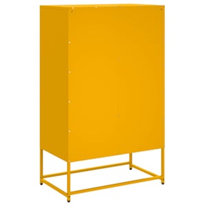 Skříň highboard hořčicově žlutá 68x39x111,5 cm ocel - obrázek 6