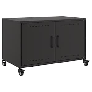 TV skříňka černá 68 x 39 x 43,5 cm ocel - obrázek 2