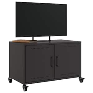 TV skříňka černá 68 x 39 x 43,5 cm ocel - obrázek 5
