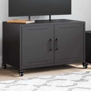 TV skříňka černá 68 x 39 x 43,5 cm ocel - obrázek 1