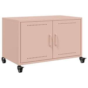 TV skříňka růžová 68 x 39 x 43,5 cm ocel - obrázek 2